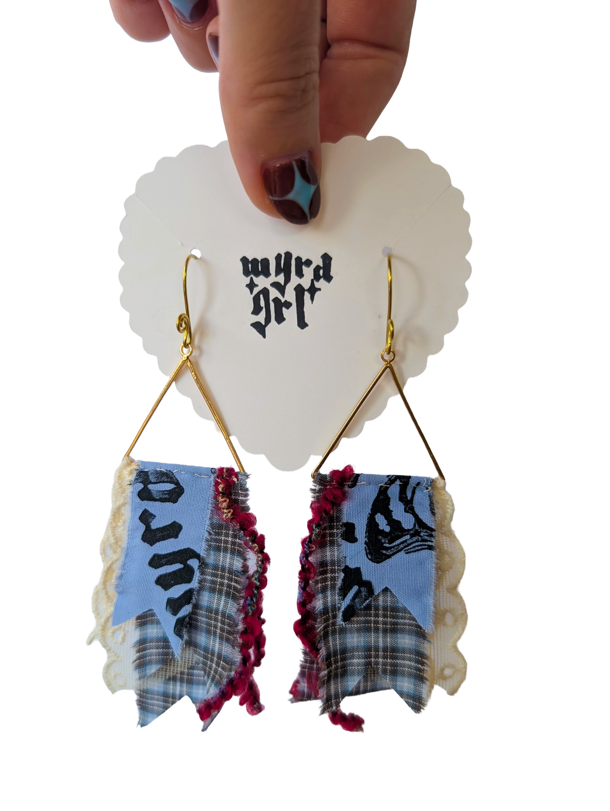 WYRD GRL EARRINGS // pennants